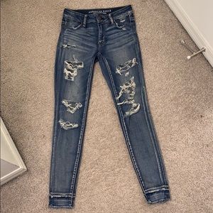 American Eagle ripped skinny jeans